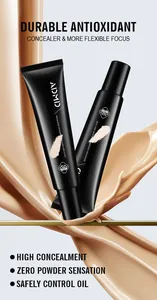 ADMD high coverage concealer primer cream with professional liquid splash background