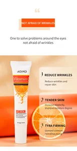 Vitamin C eye cream detail showing orange extract benefits for reducing wrinkles