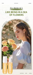 Vista lifestyle del profumo ADMD No.71 per donna con elegante sfondo floreale