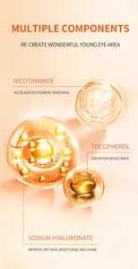Detailed view of active ingredients in Vitamin C eye cream for youthful eye area