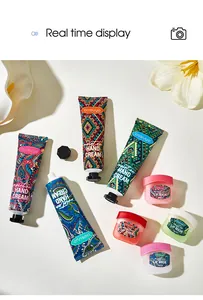 Eight-piece skincare set including four colorful hand creams and four lip masks for moisture.