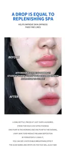 Visual before and after comparison of facial skin hydration with collagen moisturizing serum