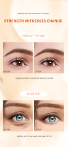 Before and after comparison of Vitamin C eye cream for fading dark circles and lines