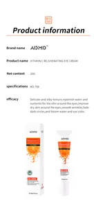 Vitamin C rejuvenating eye cream by ADMD for hydrating and smoothing skin around the eyes
