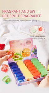 Set de mascarillas labiales 4 en 1 ADMD con extractos de frutas para hidratar y reparar