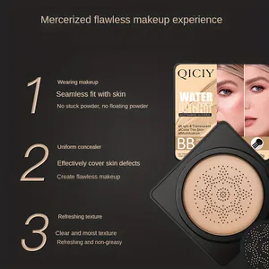 Vue détaillée de la BB crème cushion QICIY avec une texture parfaitement lisse