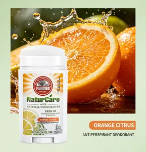 Detail of FORMBO orange citrus antiperspirant deodorant stick for long-lasting odor control