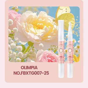 Detailed view of the FORMBO portable perfume pen set with elegant floral background