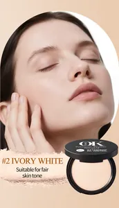 Detailed view of #2 Ivory White matte compact powder for smooth and flawless skin finish