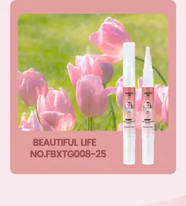 Portable floral solid perfume pen with brush applicator for long-lasting fragrance