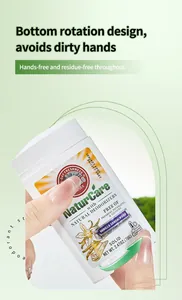 Close-up showing the bottom rotation design of the NaturCare vanilla deodorant stick