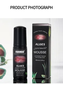 Sanfter Aloe Vera Make-up Entferner Mousse Flasche mit passender Verkaufsverpackung