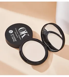Close-up of TIANWEI matte powder compact with waterproof and oil control features.