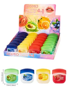 Set de 24 mascarillas labiales ADMD con extractos de frutas botes de 7g y dimensiones