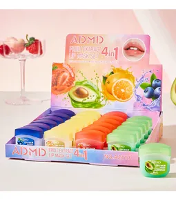 Primer plano del set de mascarillas labiales ADMD con extractos de frutas, 24 uds