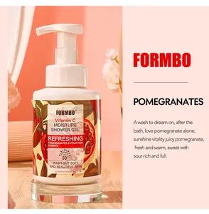 Detailansicht der FORMBO Vitamin C feuchtigkeitsspendenden Duschgelflasche mit Granatapfel