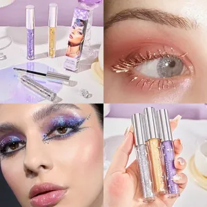 Professional glitter mascara set for voluminous and sparkling waterproof eye makeup