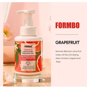 FORMBO Vitamin C Feuchtigkeits-Duschgel mit Grapefruit-Duft, erfrischende 400ml-Pumpflasche