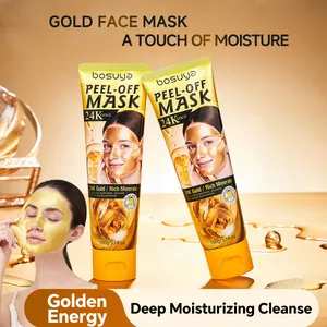 Luxury 24K Gold Peel-off Face Mask for deep moisturizing and pore cleansing, 100g tube