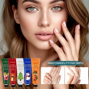 Bosuya Christmas hand cream set for moisturizing and nourishing dry skin in festive tubes