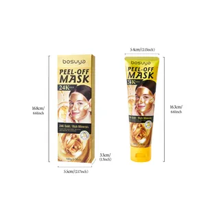 24K Gold peel-off mask for deep cleaning and moisturizing skin with 100g net weight