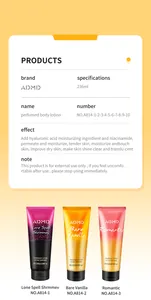 Specifiche dettagliate e varianti di profumo della lozione corpo profumata ADMD 236ml