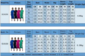 Comprehensive size guide with measurements for solid color ruched one-shoulder dress