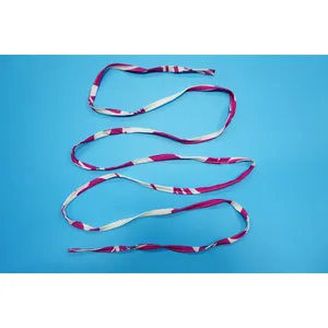 Magenta and white patterned fabric tie strap detail for fashion women's suit