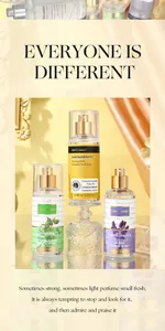 Detailed display of three VENTI SWEET essential oil mists for relaxing body aromatherapy