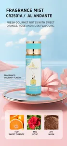 Brume parfumée Dubaï 250ml avec notes d'orange douce, de rose et de musc.