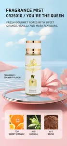 Détails de la brume parfumée You're The Queen aux notes d'orange, vanille et musc