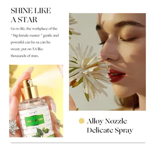 Long lasting relaxing floral body spray perfume with alloy nozzle for delicate mist