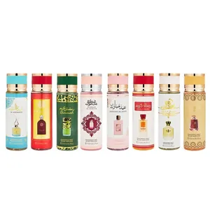 Lot de huit brumes parfumées mixtes de Dubaï assorties en flacons de 250 ml