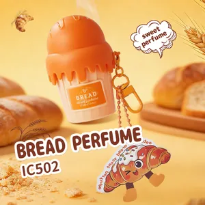 Gourmand bread scent body perfume in a cute cupcake container with croissant accessory