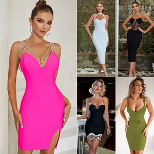 Colección profesional de elegantes vestidos bandage ajustados en varios colores para mujeres