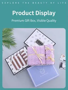 High-quality microfiber towel gift sets in elegant gift packaging with ribbons