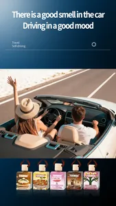 Coffret de désodorisants FORMBO pour voiture avec cinq parfums variés pour voyage.