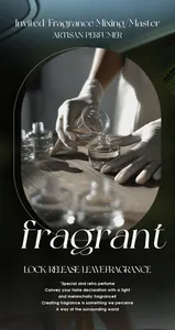 Artisan perfumer mixing signature fragrance for retro car hanging perfume bottles