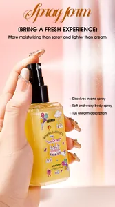 Close-up of FORMBO fragrance body spray being applied with a visible fine mist effect
