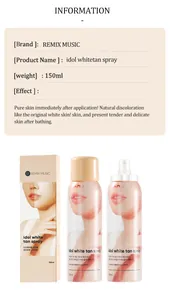 Vista dettagliata dello spray schiarente Korean Idol di REMIX MUSIC, flacone da 150ml e box