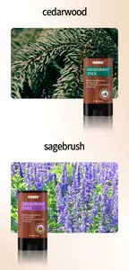 Stick deodoranti a lunga durata al profumo di legno di cedro e salvia per una protezione.