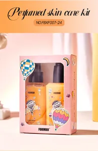 Elegant FORMBO perfumed skin care kit including fragrance body spray and lotion set