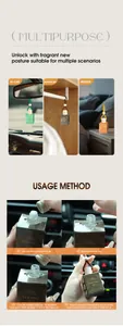 Step-by-step usage guide and multi-scenario display for car air freshener pendant