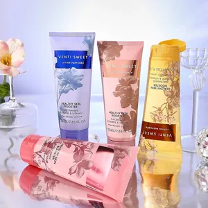 Niacinamide and Vitamin C brightening fragrance body lotion tubes set of four