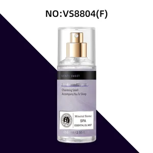 Alcohol-free sandalwood & vanilla essential oil body mist spray for long-lasting sleep fragrance
