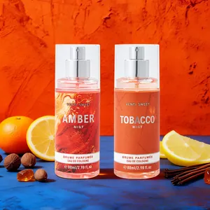 Duo di spray per il corpo da uomo a lunga durata ai profumi di ambra e tabacco