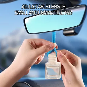 Adjustable hanging car perfume diffuser bottle for rearview mirror air freshener