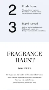 Detailed English scent notes and marketing description for TOW series women perfume