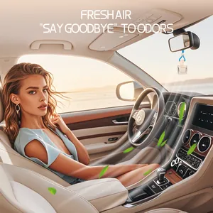 Luxury hanging car air freshener glass diffuser bottle with long-lasting scent fragrance