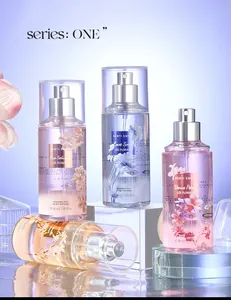 Detail view of Venti Sweet fragrance mist set showing four different floral scents